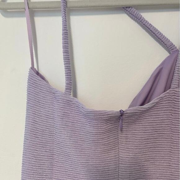NWT RUMER Penelope Rib Body-con Minidress In Lilac Size Large - Picture 9 of 9